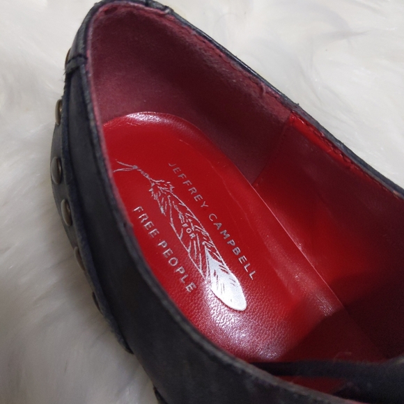 Free People x Jeffrey Campbell Capone Studded Leather Shoes Women’s 6.5 - Picture 7 of 8